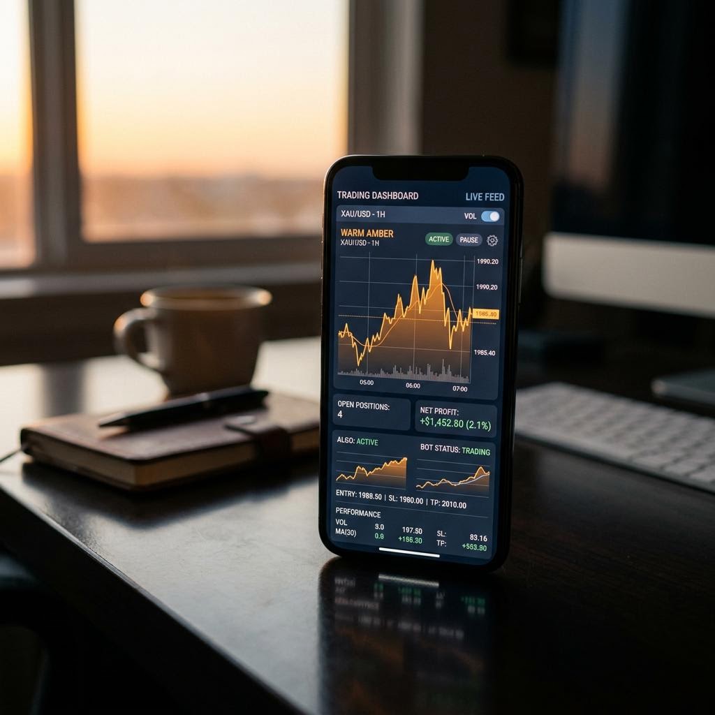 Quantunix AI interface mobile et tableau de bord